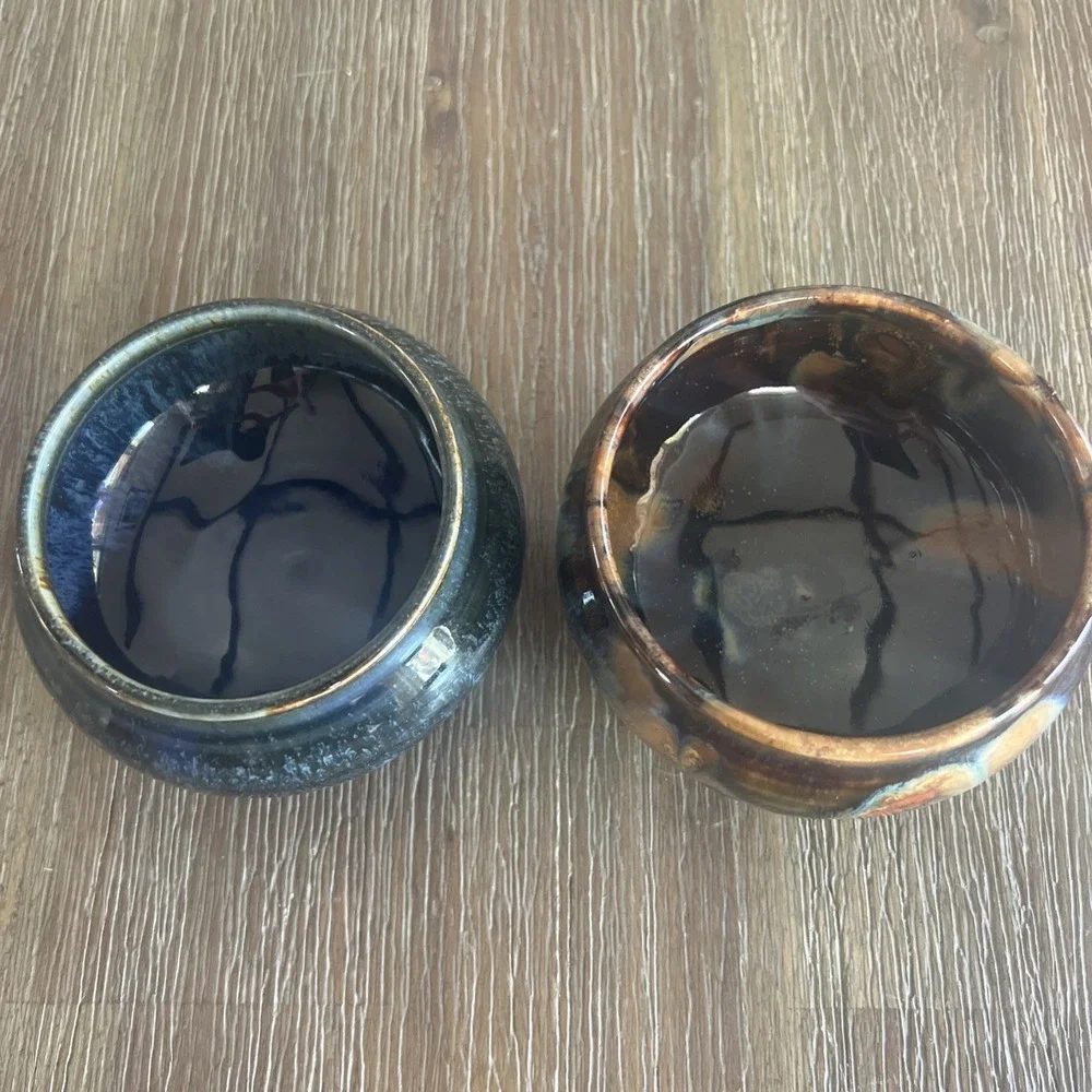 Set Of Small Glaze Pots